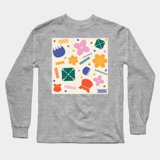 Nordic Papercut Flowers Long Sleeve T-Shirt